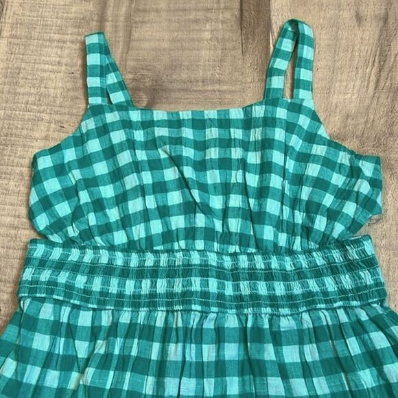 Cat & Jack Girls’ Adaptive Green Checkered Gingham Summer Dress size medium/XL - Picture 2 of 6